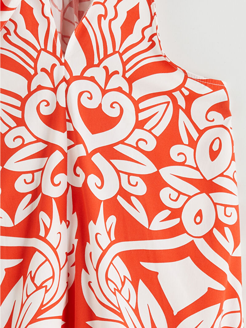 LCW Vision Halter Neck Patterned Mini Dress -S5P322Z8-LU7