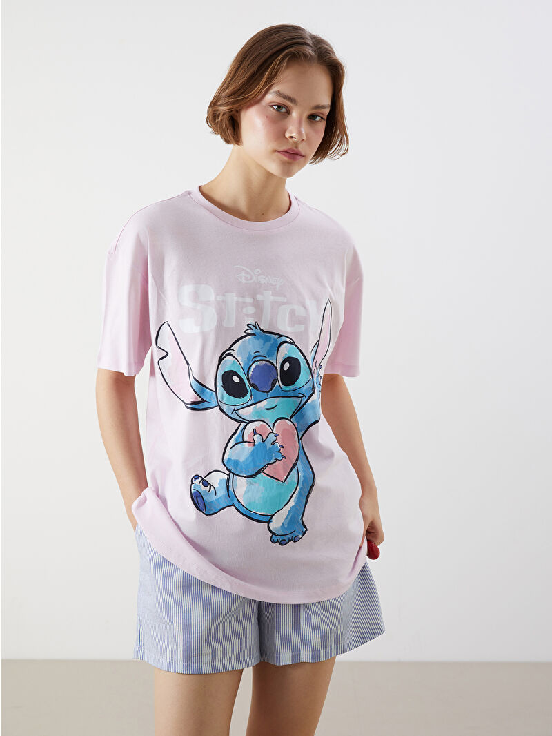 XSIDE Crew Neck Stitch Printed Women's T-Shirt -S5PN01Z8-QWM