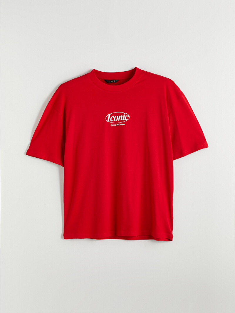 XSIDE Crew Neck Printed Men's T-Shirt - S5Q824Z8-HJY | LC Waikiki