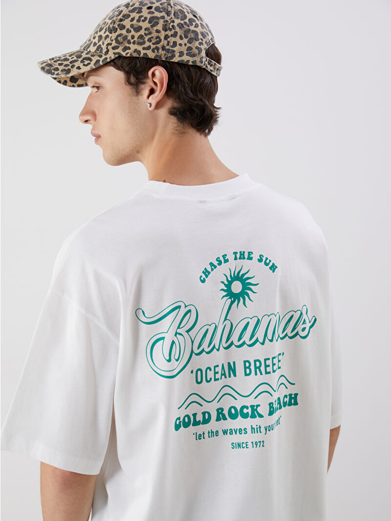 XSIDE Crew Neck Printed Jersey Men's T-Shirt - S5QN82Z8-R9J - LC