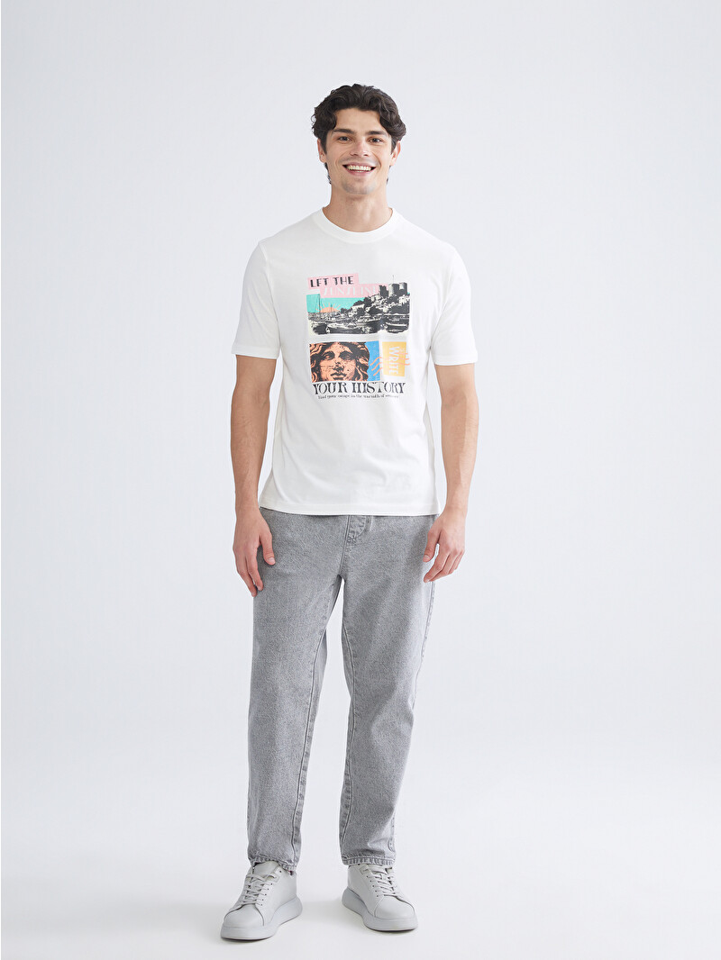 XSIDE Crew Neck Jersey Men's T-Shirt - S5SI39Z8-R9J - LC Waikiki