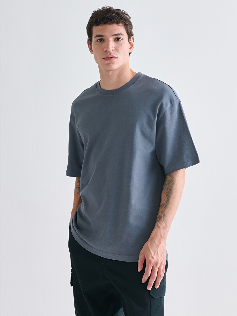 XSIDE Crew Neck Jersey Men's T-Shirt - W50162Z8-VXQ - LC Waikiki