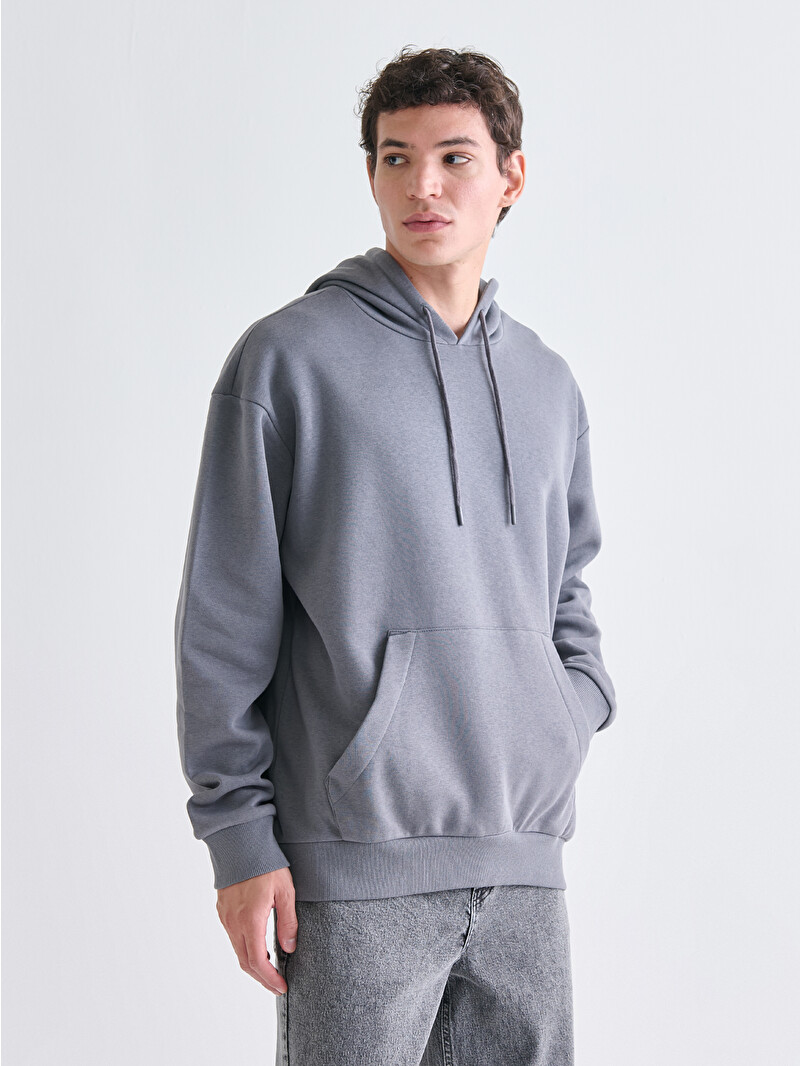XSIDE Long Sleeve Men's Hoodie - W50164Z8-H0M - LC Waikiki