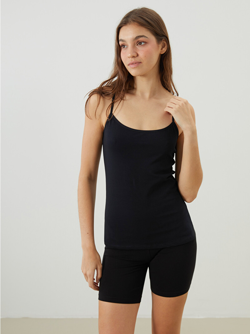 LCW DREAM U Neck Strappy Women's Vest - W50684Z8-CVL - LC Waikiki