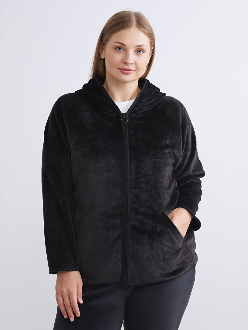 LCW DREAM Kapüşonlu Pelüş Kadın Pijama Üstü - W50755Z8-CVL | LCW