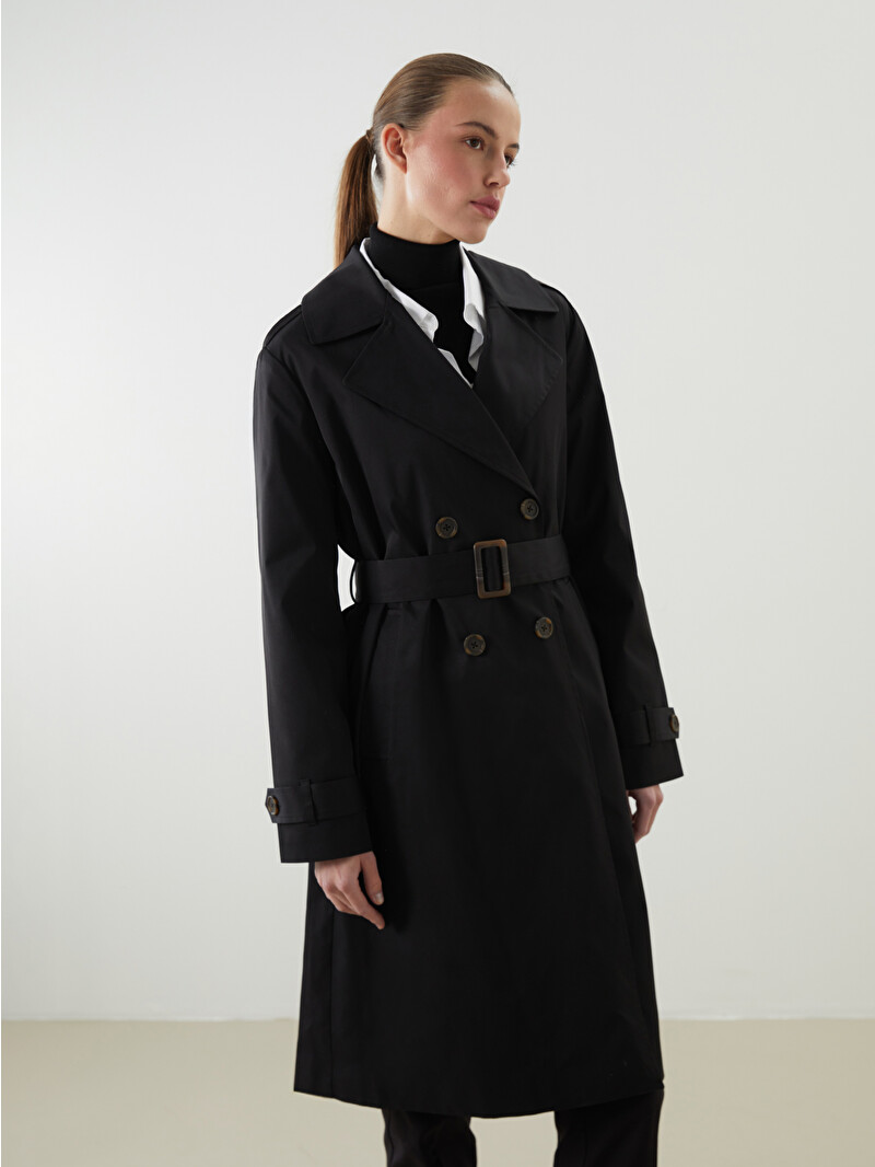 LCWAIKIKI Classic Jacket Neck Women's Trenchcoat - W50797Z8-CVL