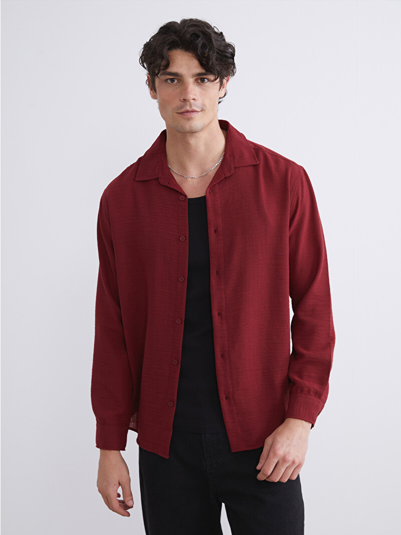 XSIDE Regular Fit Long Sleeve Men's Shirt - W50886Z8-J0S - LC Waikiki