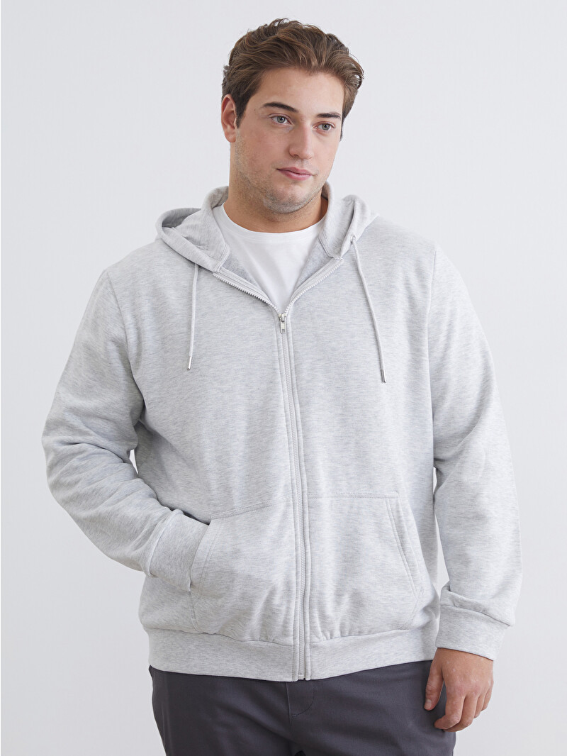 LCWAIKIKI Classic Hooded Long Sleeve Men's Zip-Up Sweatshirt