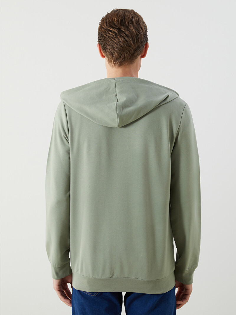 Sweat à capuche anti-UV homme zippé - Herbe Fraîche - Nuvées