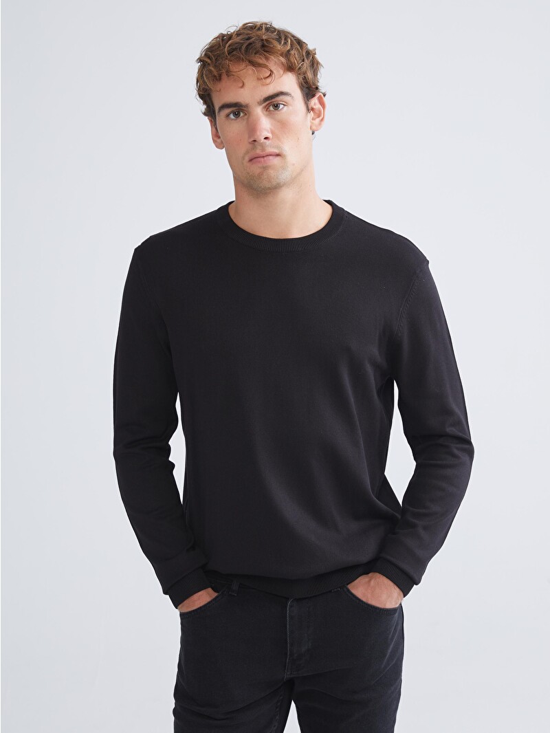 LCWAIKIKI Classic Crew Neck Long Sleeve Men's Tricot Sweater