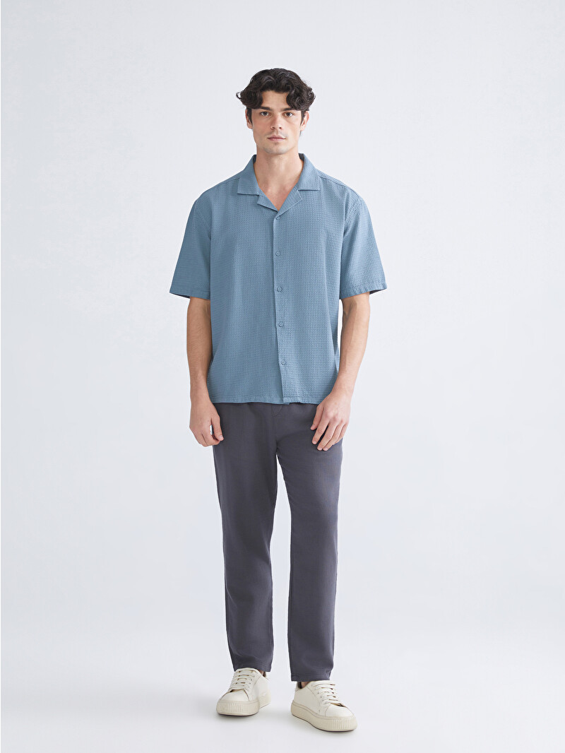 XSIDE Antrasit Rahat Kalıp Gabardin Erkek Pantolon - W52742Z8-R34
