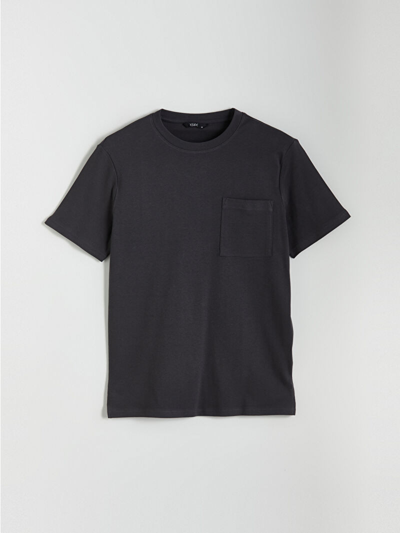XSIDE Antrasit Bisiklet Yaka Erkek Tişört - W52786Z8-VX9 | LCW