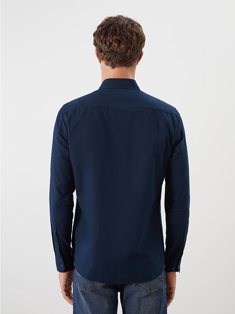 トップス everyone wool shirt (NAVY) WOLK - Merino Wool Shirt for men in navy - made in Europe – Wolk