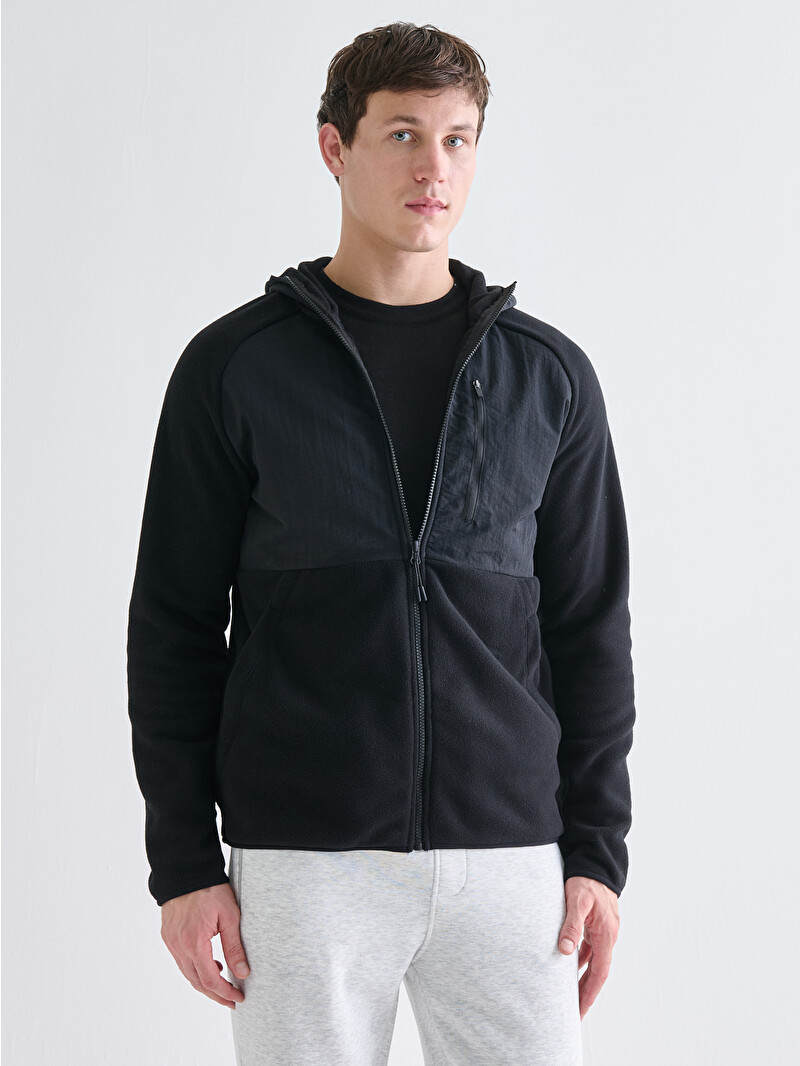 える　503040 XSIDE ACTIVE Kapüşonlu Polar Erkek Fermuarlı Sweatshirt - W53213Z8
