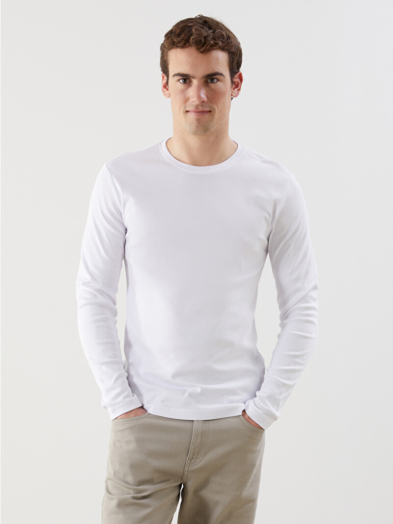 LCWAIKIKI Classic Crew Neck Basic Long Sleeve Men's T-shirt
