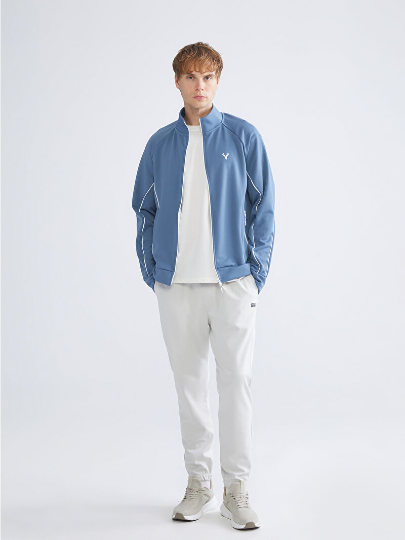 XSIDE ACTIVE Standard Pattern Stand Up Collar Men's Zippered