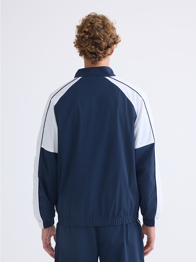 XSIDE ACTIVE Lacivert Rahat Kalıp Dik Yaka Erkek Fermuarlı