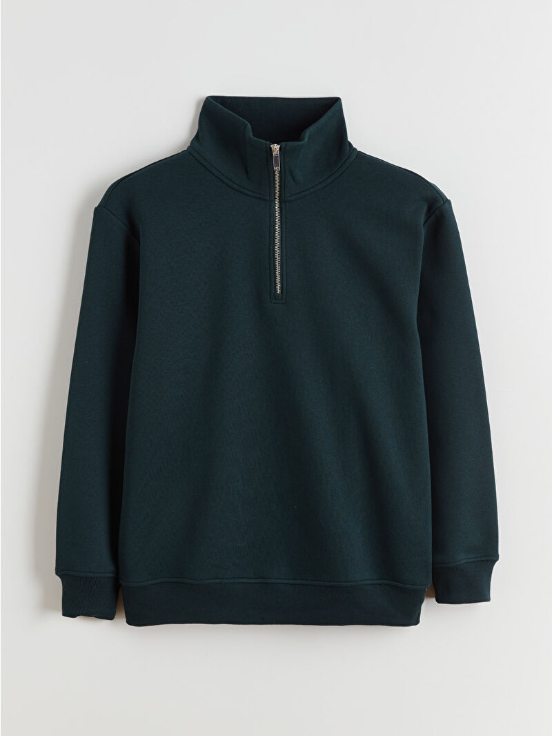 LCW Vision Zippered Funnel Neck Men's Thick Sweatshirt - W55117Z8