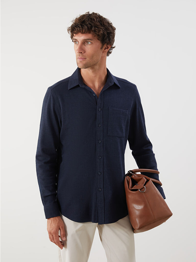 LCWAIKIKI Classic Regular Fit Long Sleeve Men's Shirt -W56288Z8