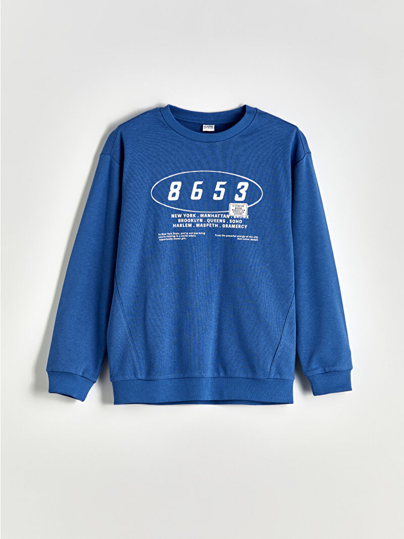 LCW Kids Crew Neck Printed Boys' Sweatshirt -W57063Z4-Z7X - LC Waikiki