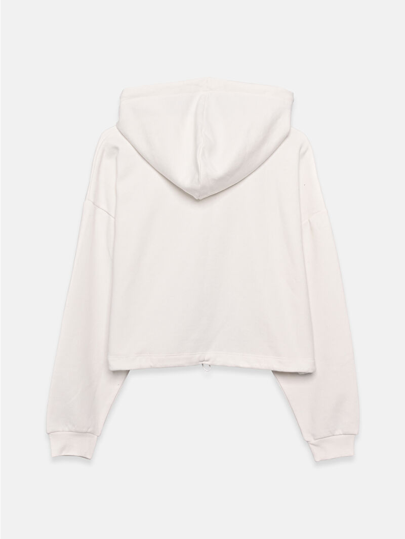 kolor / MIX COTTON POLIESTER HOODY/パーカー/1/コットン/WHT/19WBM-T09235S KOOR SPORT Oversize Crop Women's Thick Hoodie -W57980Z8-Q6K - LC