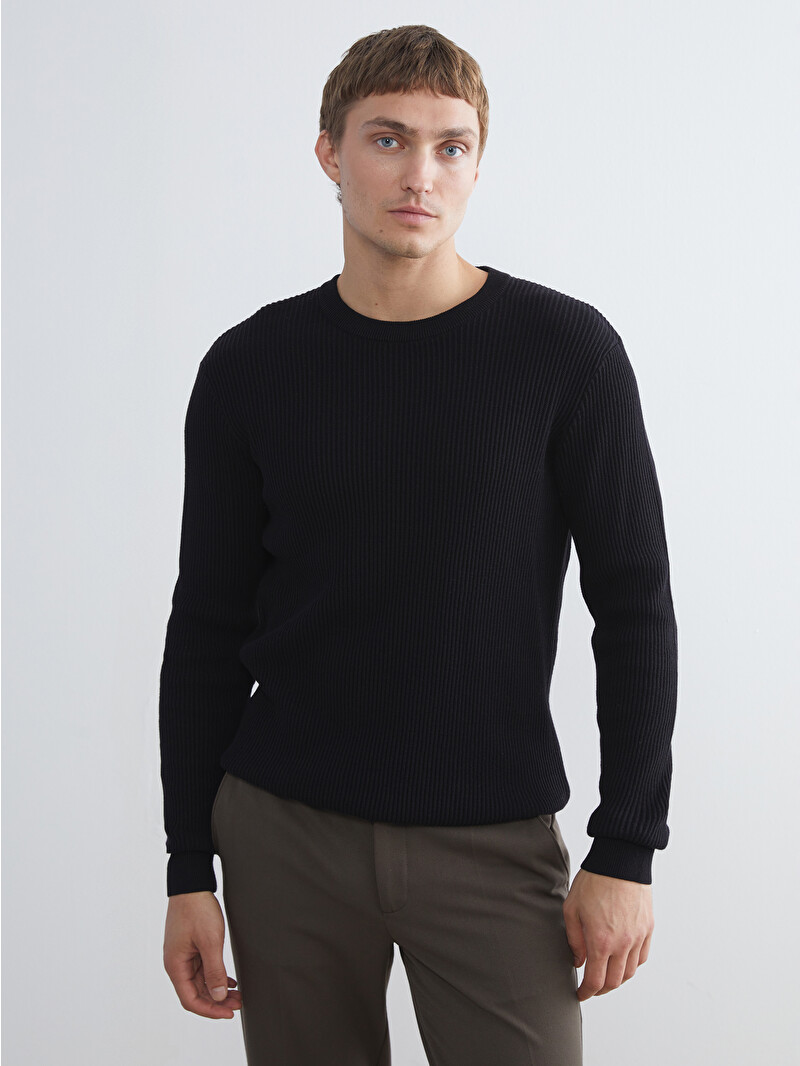 LCW Vision Crew Neck Long Sleeve Men's Tricot Sweater - W58252Z8