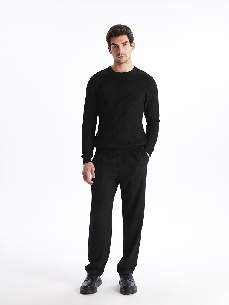 LCW Vision Crew Neck Checkered Men's Knit Sweater - W58258Z8-CVL