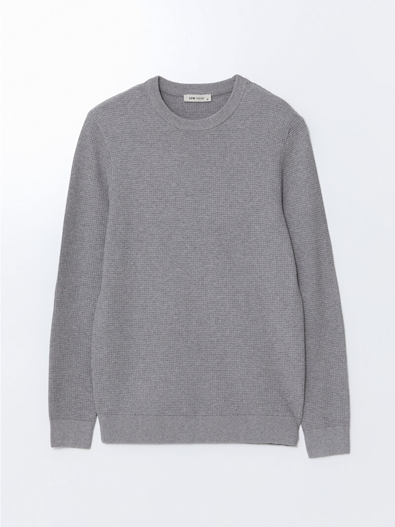 crew neck designed wool sweater 新品 L Marl orange crew neck sweater in pure Merino wool - Orange | Benetton