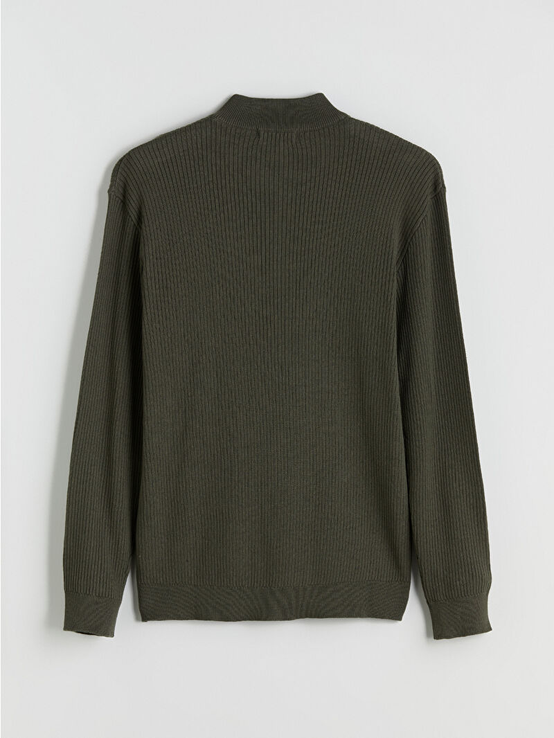 LCW Vision Zippered Funnel Neck Men's Knit Sweater -W58493Z8-CZE