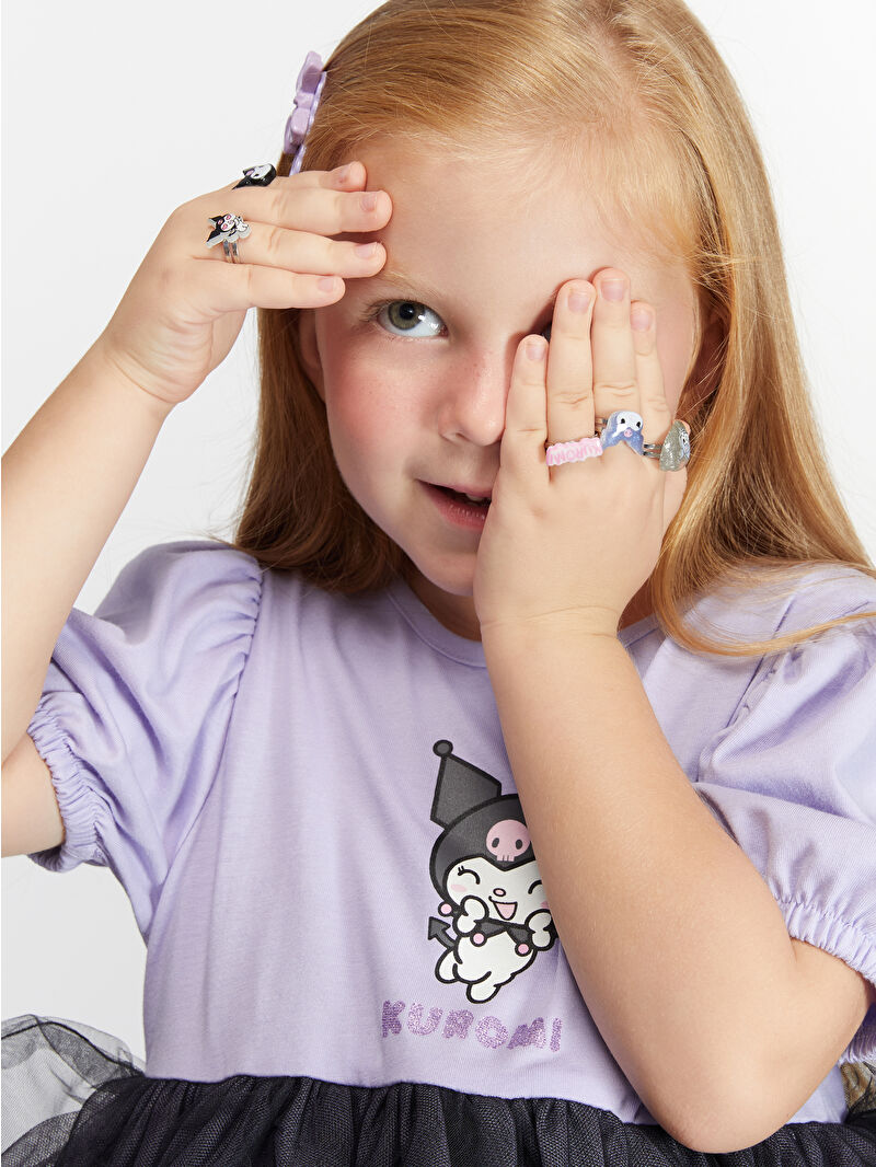 LCW ACCESSORIES Karışık Kuromi Baskılı Kız Çocuk Yüzük Seti 5'li