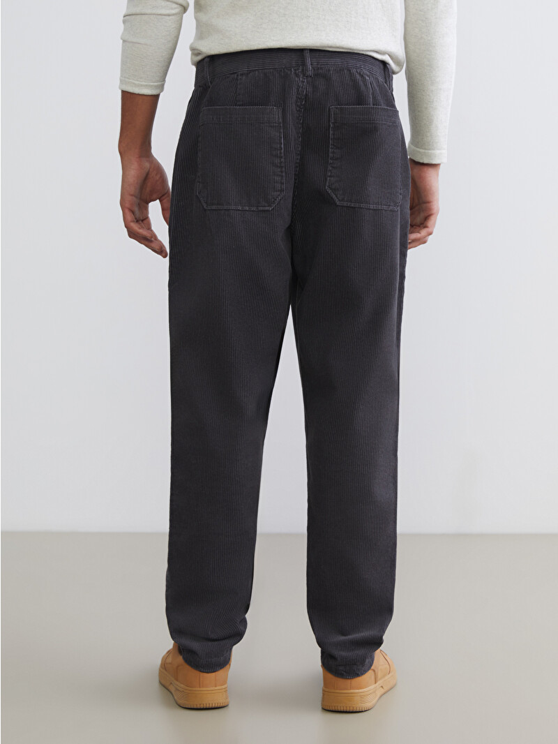 XSIDE Relaxed Fit Velvet Men's Trousers - W5AF53Z8-SEH - LC Waikiki