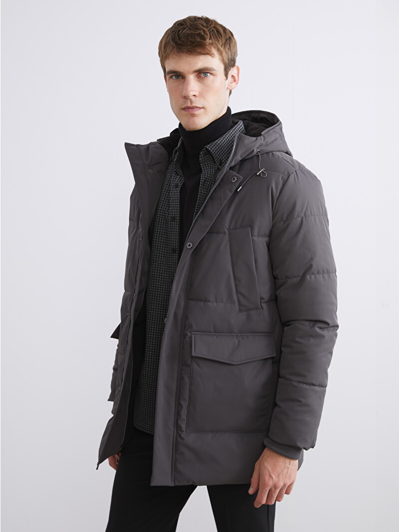 SOUTHBLUE Standard Fit Hooded Men's Puffer Coat - W5DA06Z8-VYV