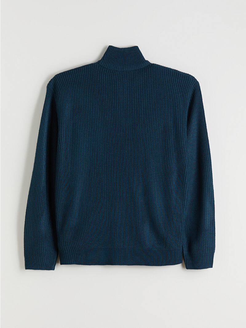 XSIDE Standard Fit Stand Collar Men's Sweater - W5DI58Z8-J3L - LC