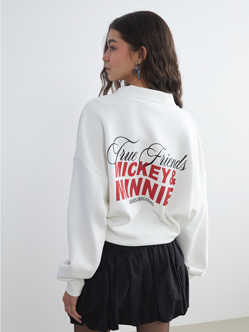 XSIDE Mickey Mouse Printed Women's Thick Sweatshirt - W5ET33Z8-R9J