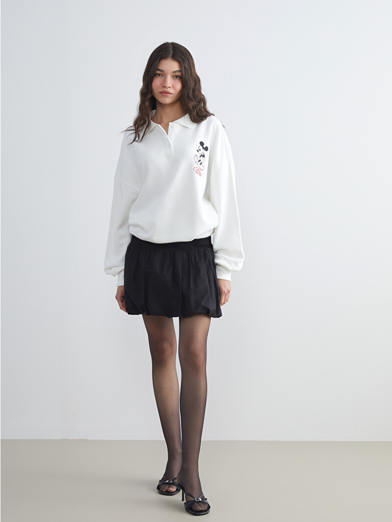 XSIDE Mickey Mouse Printed Women's Thick Sweatshirt - W5ET33Z8-R9J