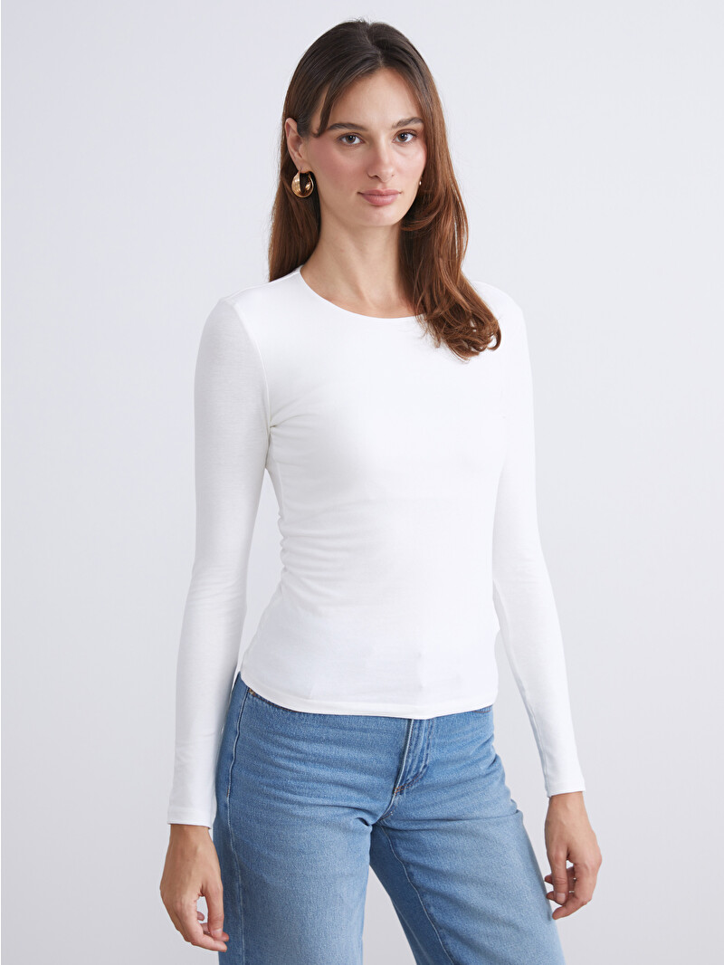 なつき LCW Vision Plus Size Crew Neck Women's Bodysuit - W5GB03Z8-R9J
