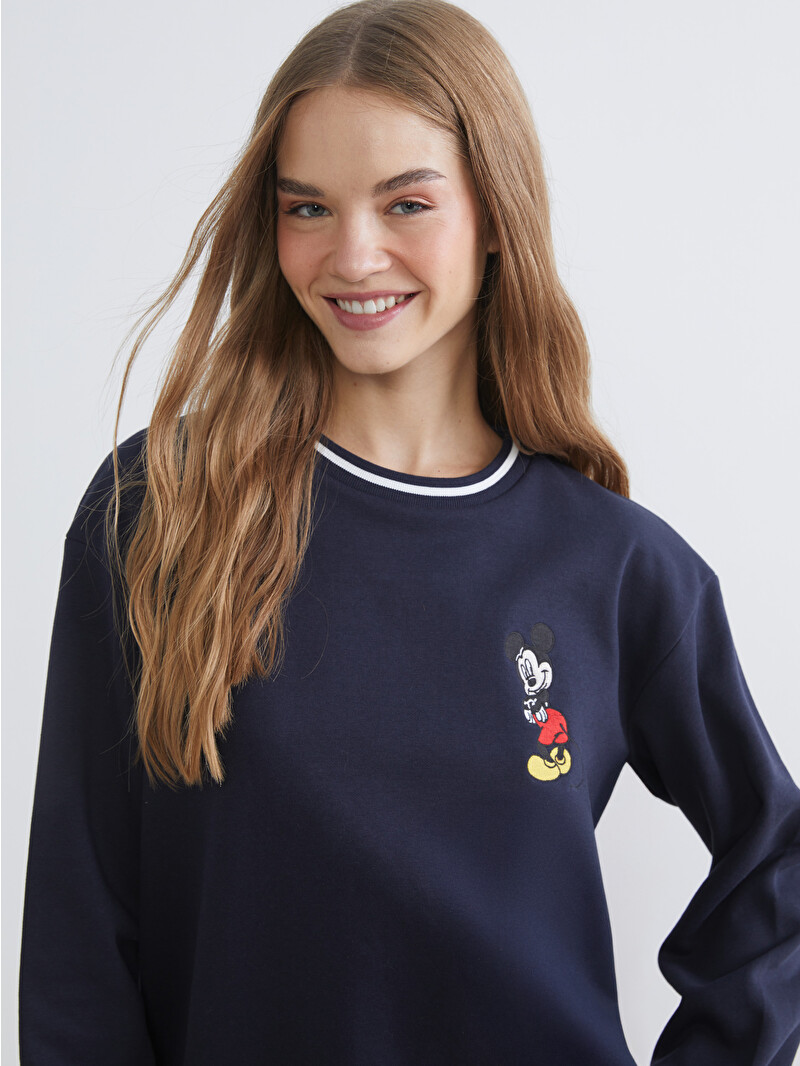 XSIDE Mickey Mouse Embroidered Women's Thick Sweatshirt - W5GT76Z8