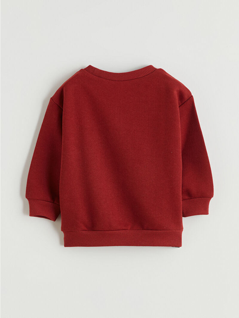 LCW ECO Bordo Bisiklet Yaka Baskılı Erkek Çocuk Tişört - W5GU82Z1