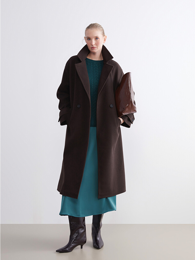 LCWAIKIKI Classic Double Breasted Women's Cachet Overcoat