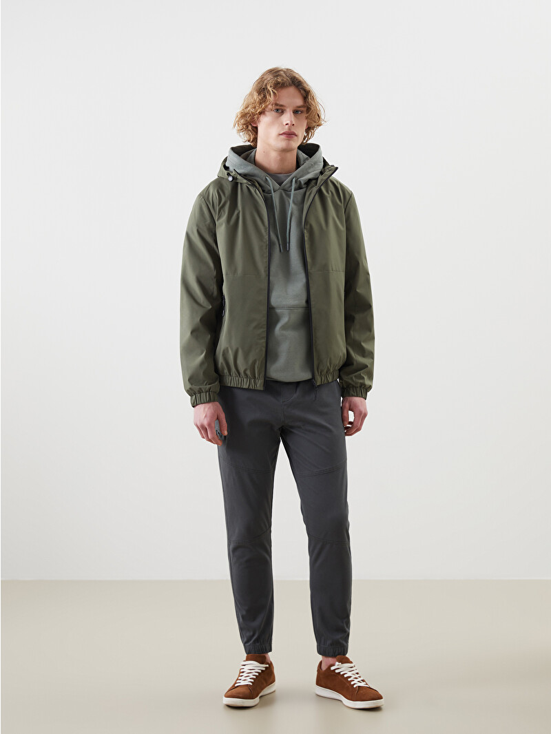 XSIDE Regular Fit Hooded Men's Raincoat - S63897Z8-YJ1 - LC Waikiki