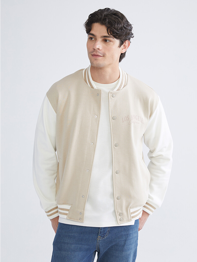 XSIDE Standard Fit Long Sleeve Men's College Jacket - W5J042Z8-RTZ