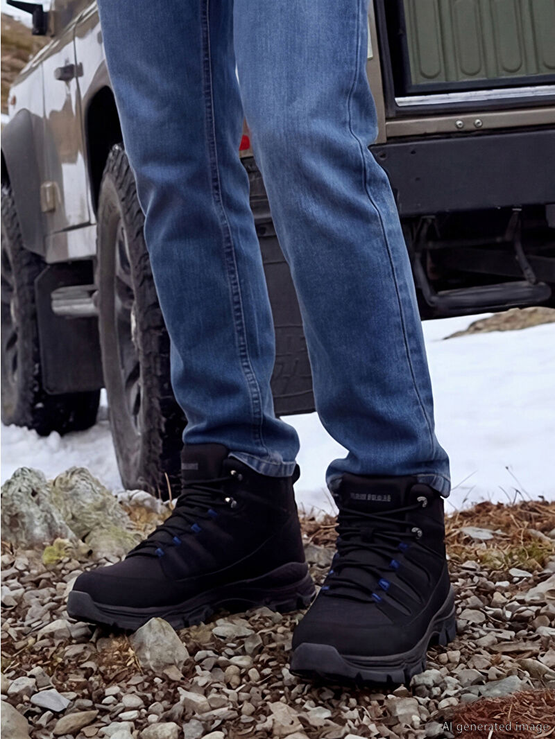 LCW STEPS Siyah Bağcıklı Erkek Trekking Bot - W5K820Z8-HUC | LCW