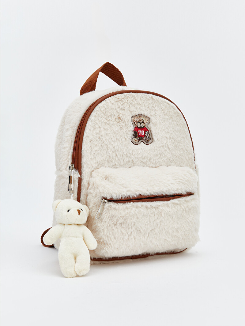 LCW ACCESSORIES Teddy Bear Embroidered Plush Girls' Backpack