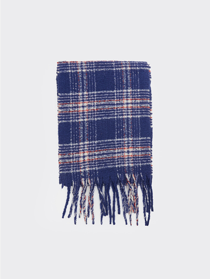 LCW ACCESSORIES Plaid Tasseled Women's Scarf - W5LG21Z8-ZPK - LC