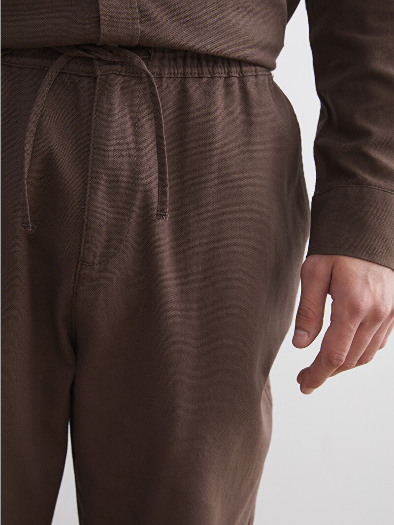 XSIDE Relaxed Fit Linen Look Men's Trousers - W5LQ60Z8-HEH - LC