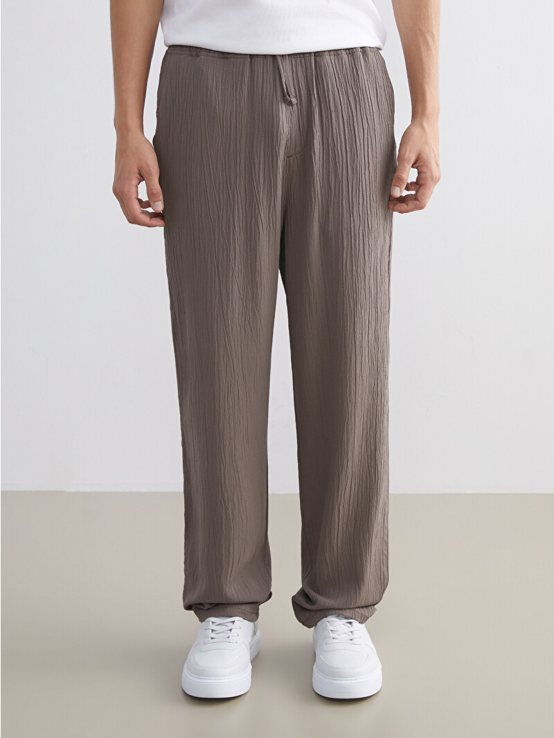 XSIDE Relaxed Fit Textured Men's Trousers - W5M223Z8-PSD - LC Waikiki