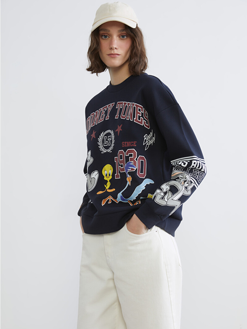 XSIDE Looney Tunes Printed Women's Thick Sweatshirt - W5NE20Z8-ZN9