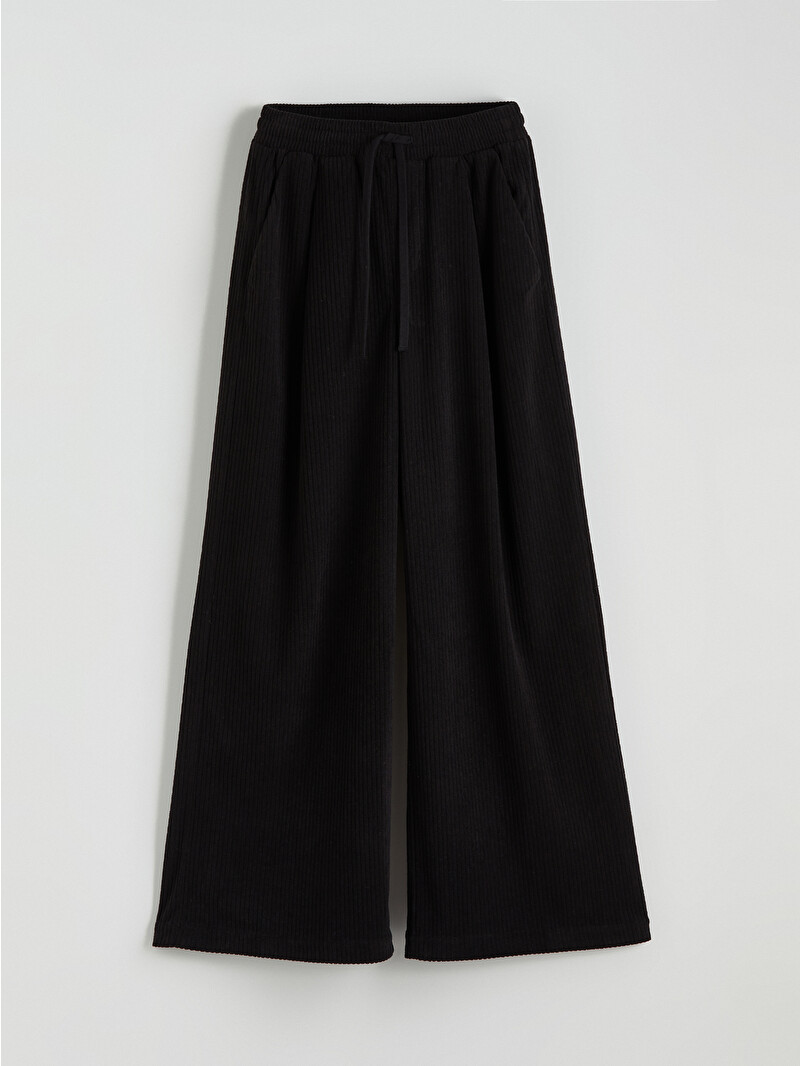 LCW Vision Elastic Waist Velvet Women's Trousers - W5NR24Z8-CVL