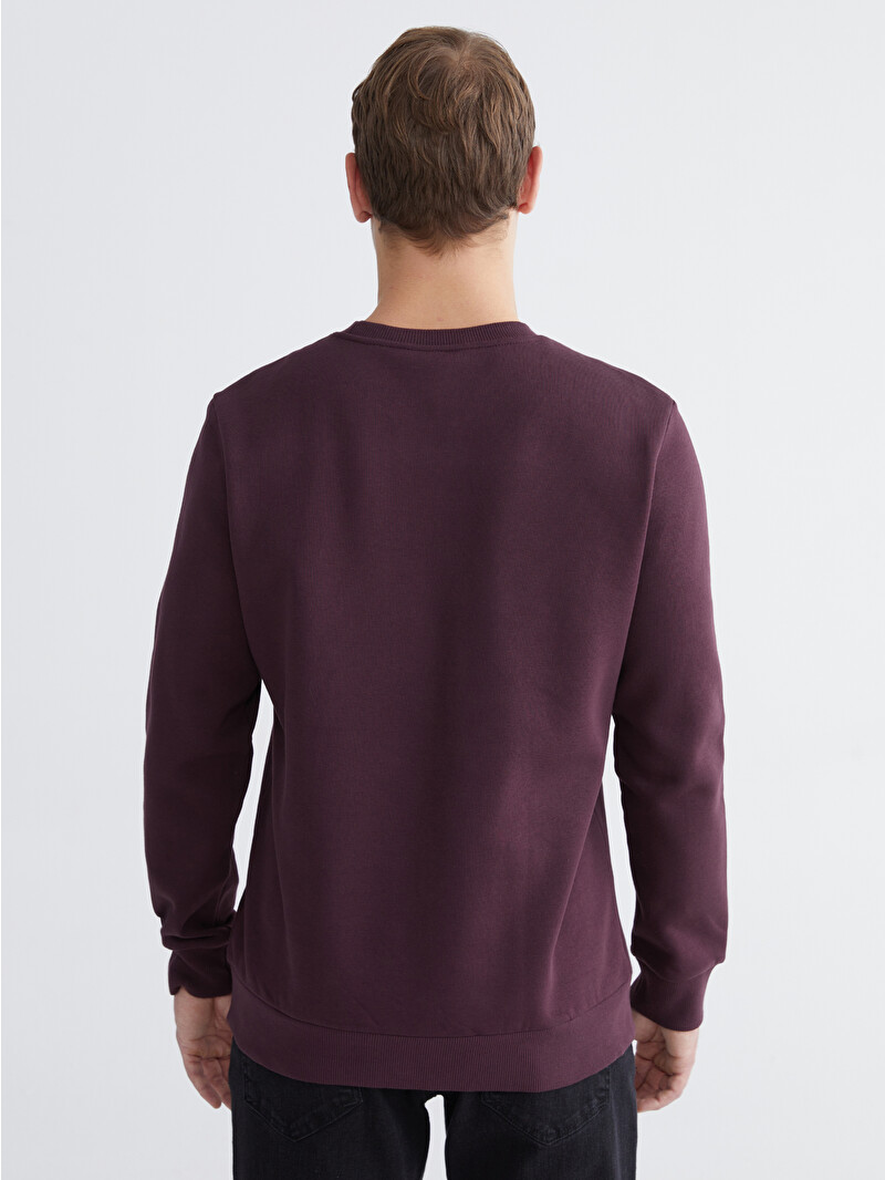 LCWAIKIKI Classic Crew Neck Printed Men's Thick Sweatshirt