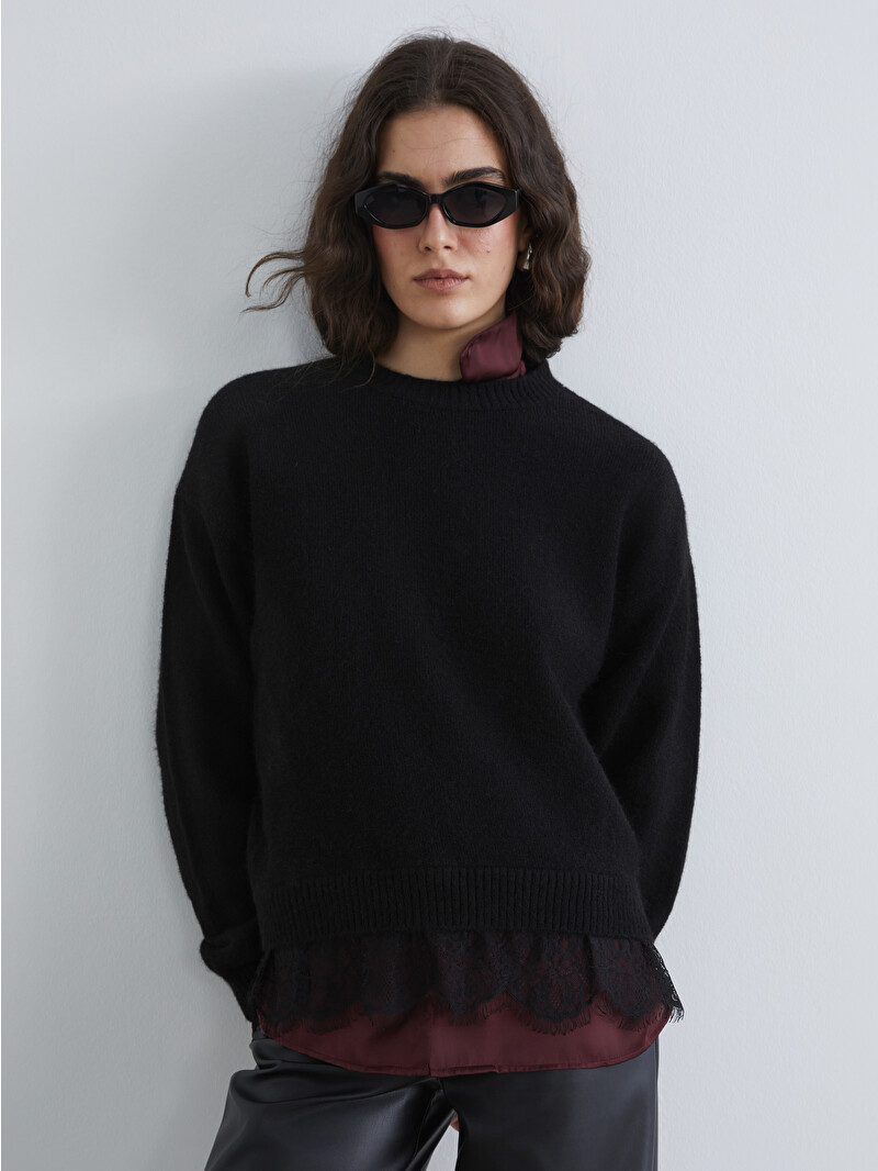 LCW Vision Elevate your style with our crew neck knit sweater